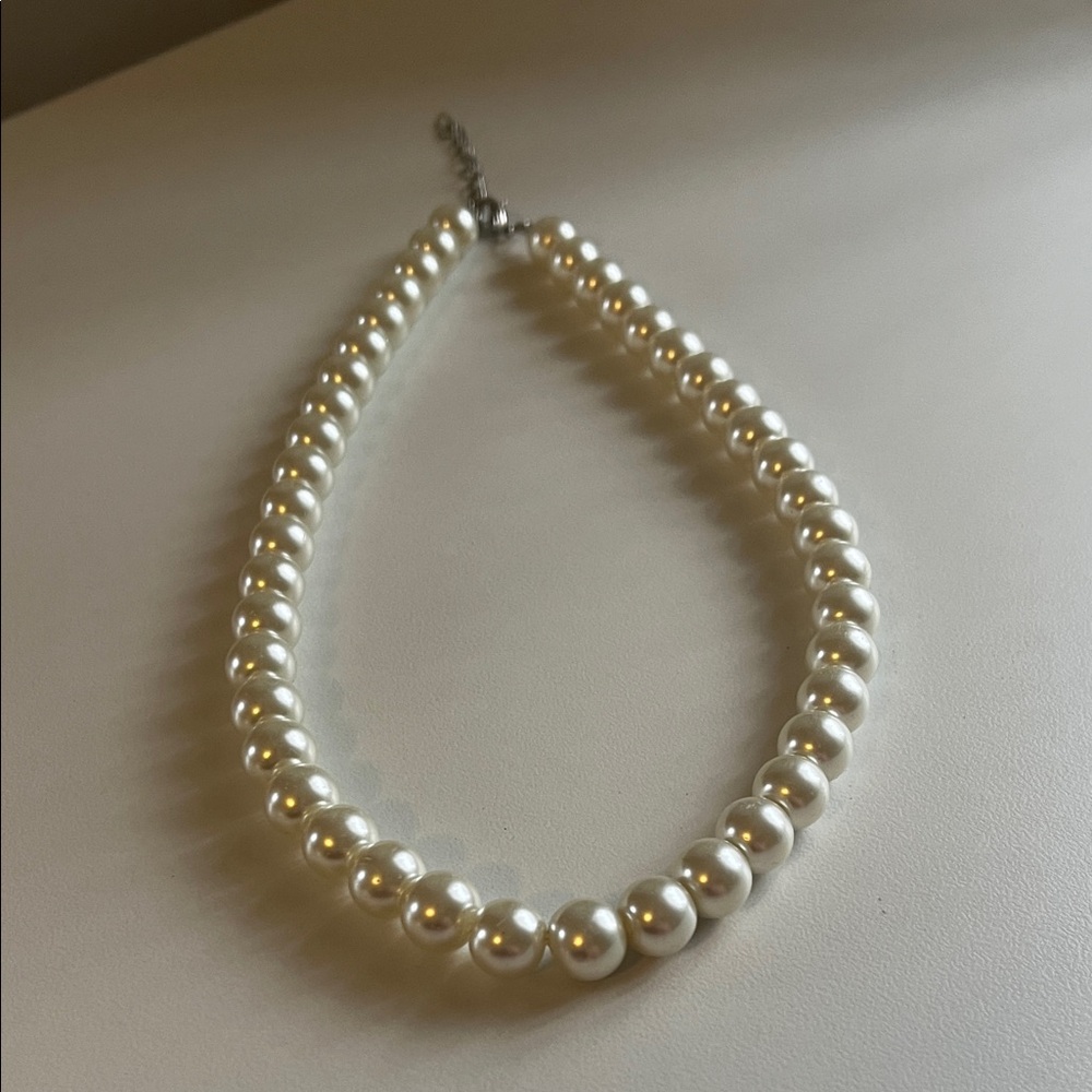 3 for $15 Classic vintage faux White Pearl Necklace